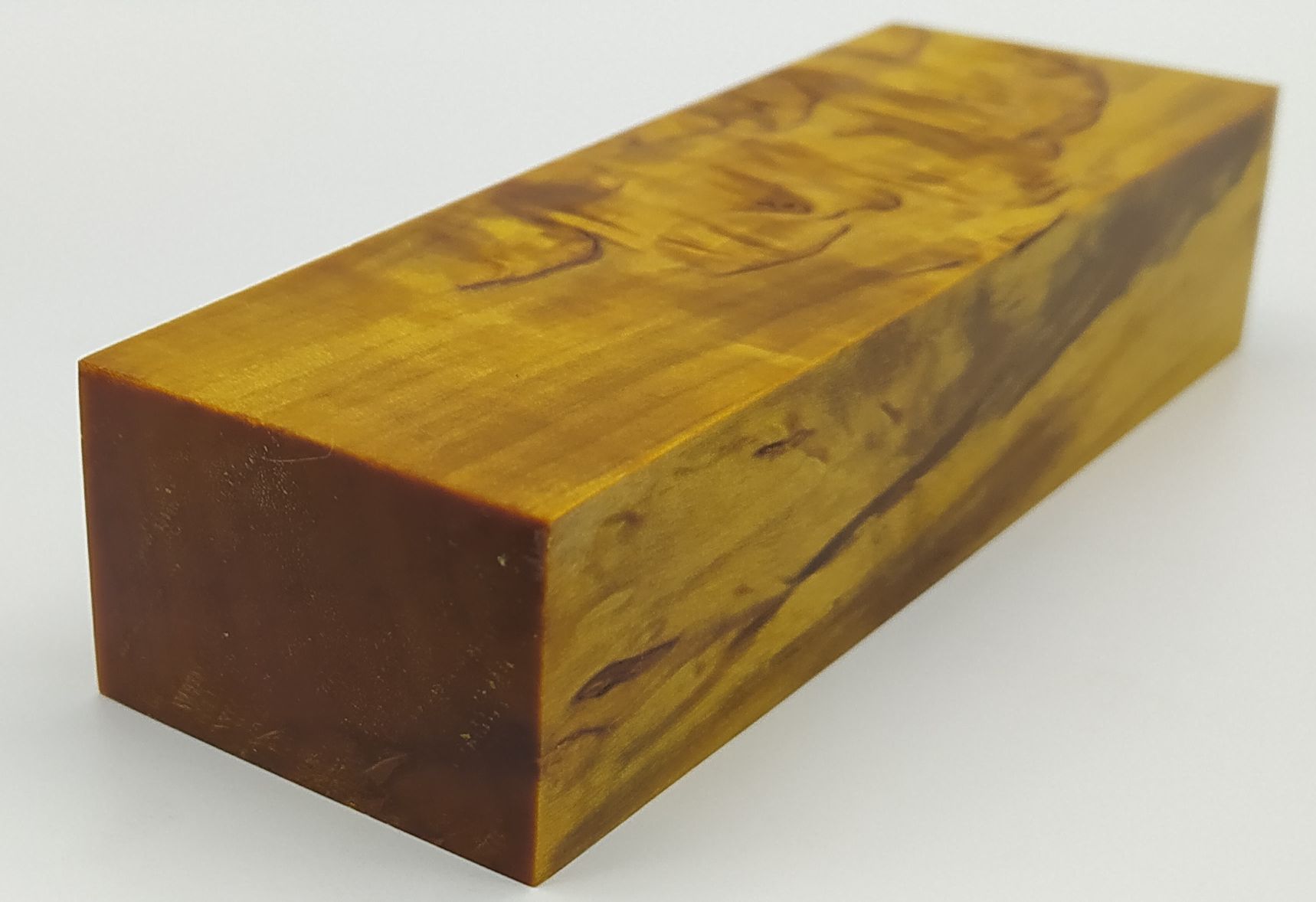Stabilizované dřevo - 126 x 43 x 28 mm Karelská bříza