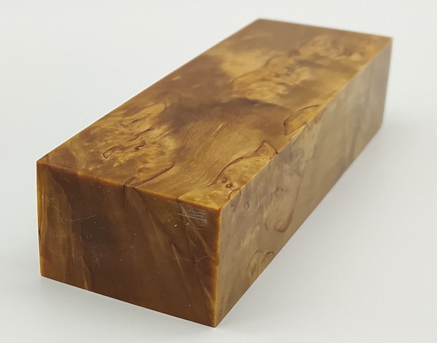 Stabilizované dřevo - 123 x 41 x 26 mm Karelská bříza