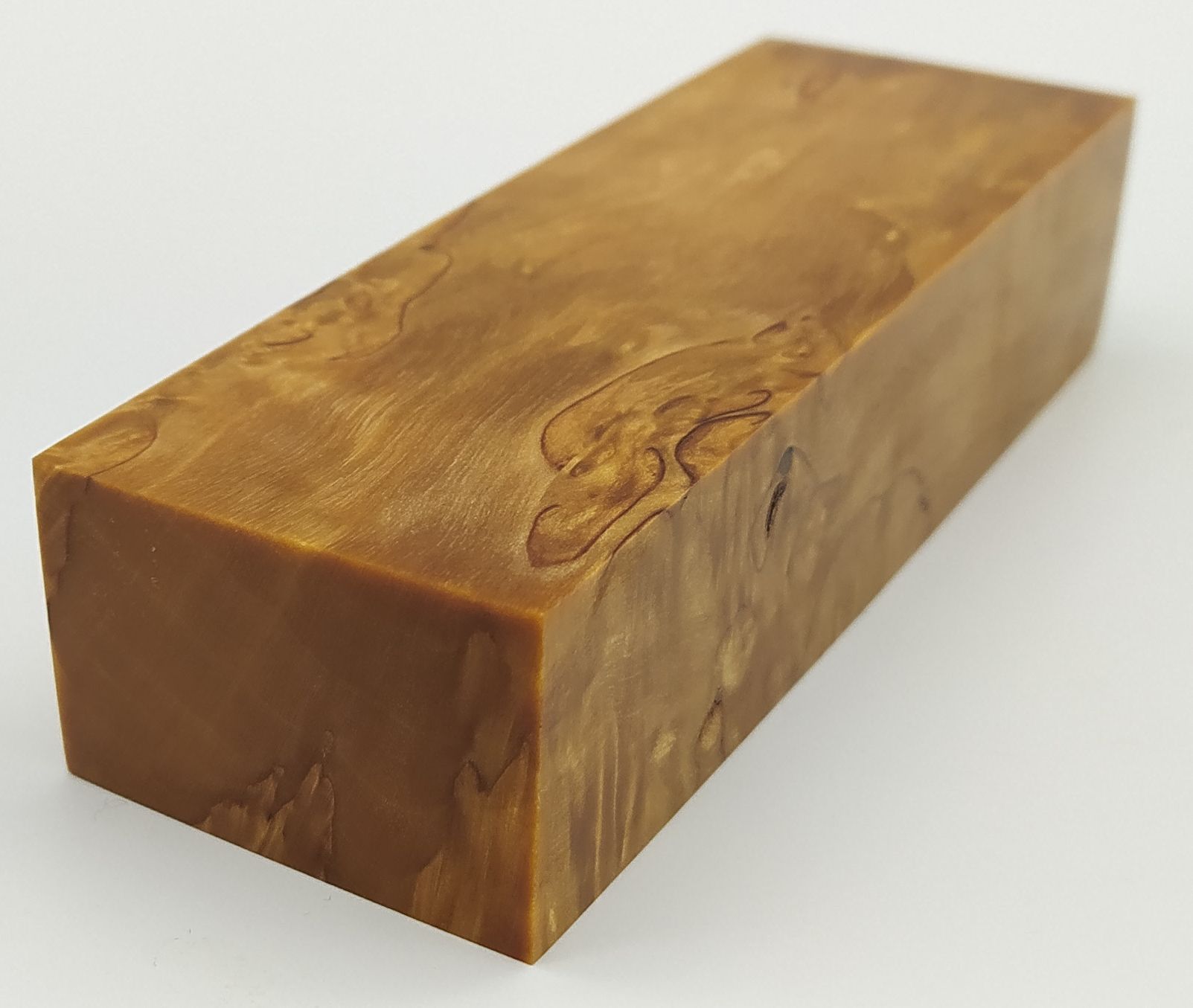Stabilizované dřevo - 123 x 41 x 27 mm Karelská bříza