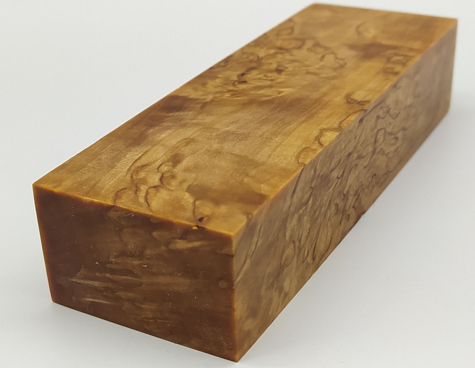 Stabilizované dřevo - 123 x 43 x 26 mm Karelská bříza