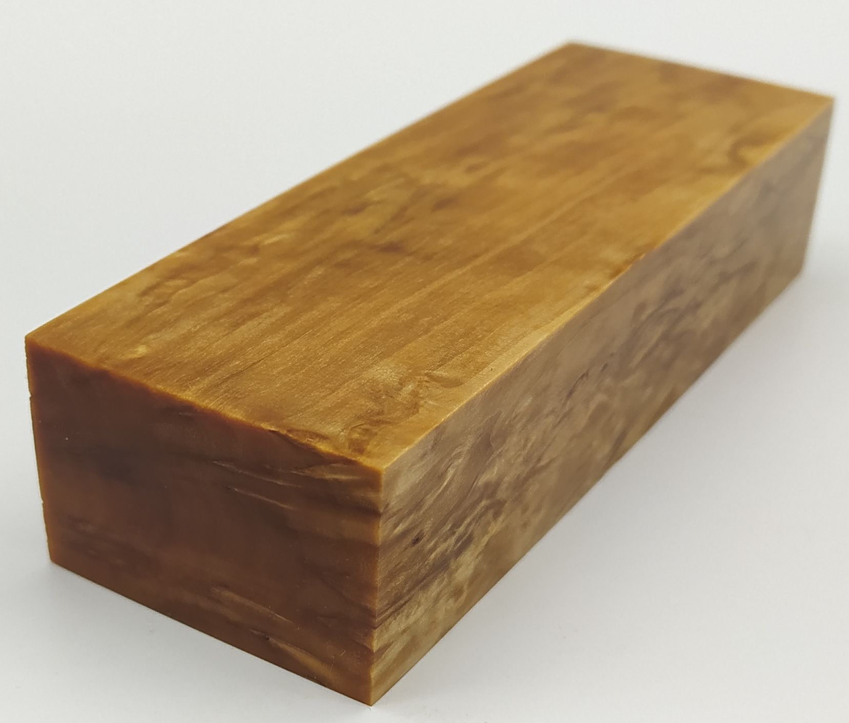 Stabilizované dřevo - 123 x 43 x 28 mm Karelská bříza