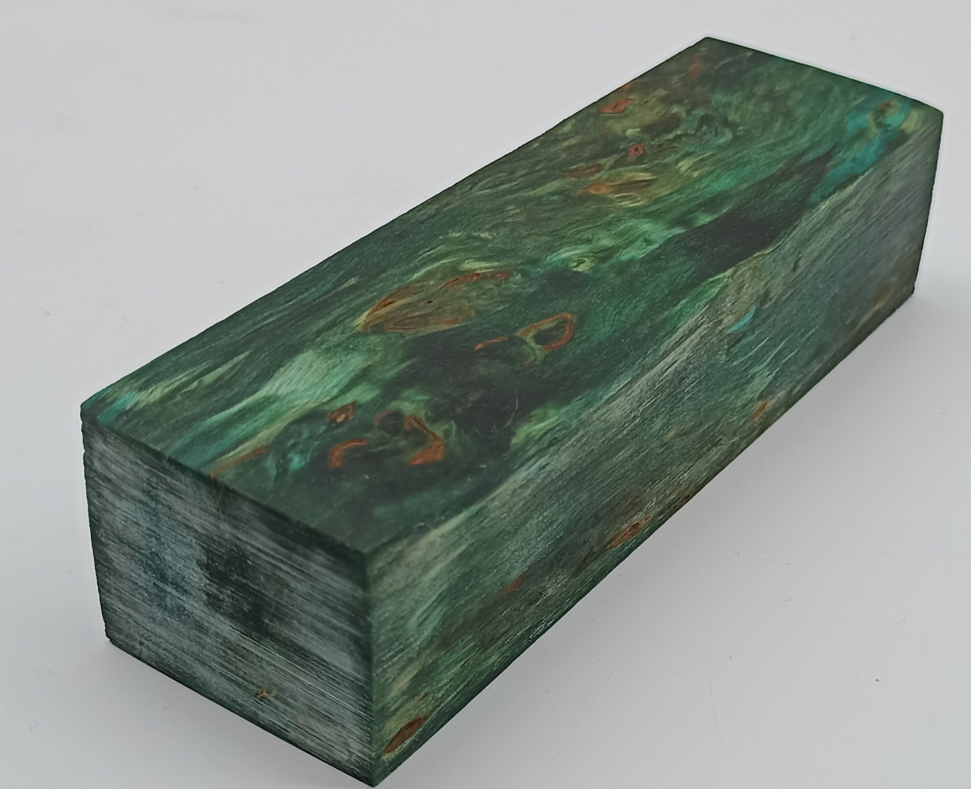 Stabilizované dřevo - 123 x 38 x 31 mm Karelská bříza
