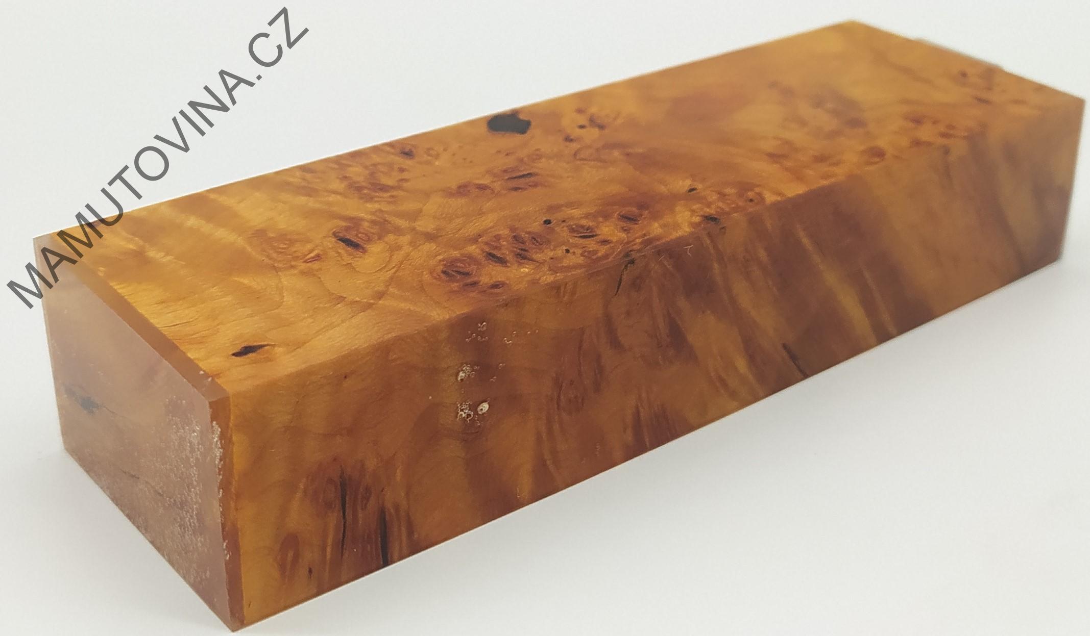 Stabilizované dřevo -  olše nádor 141 x 45 x 26 mm