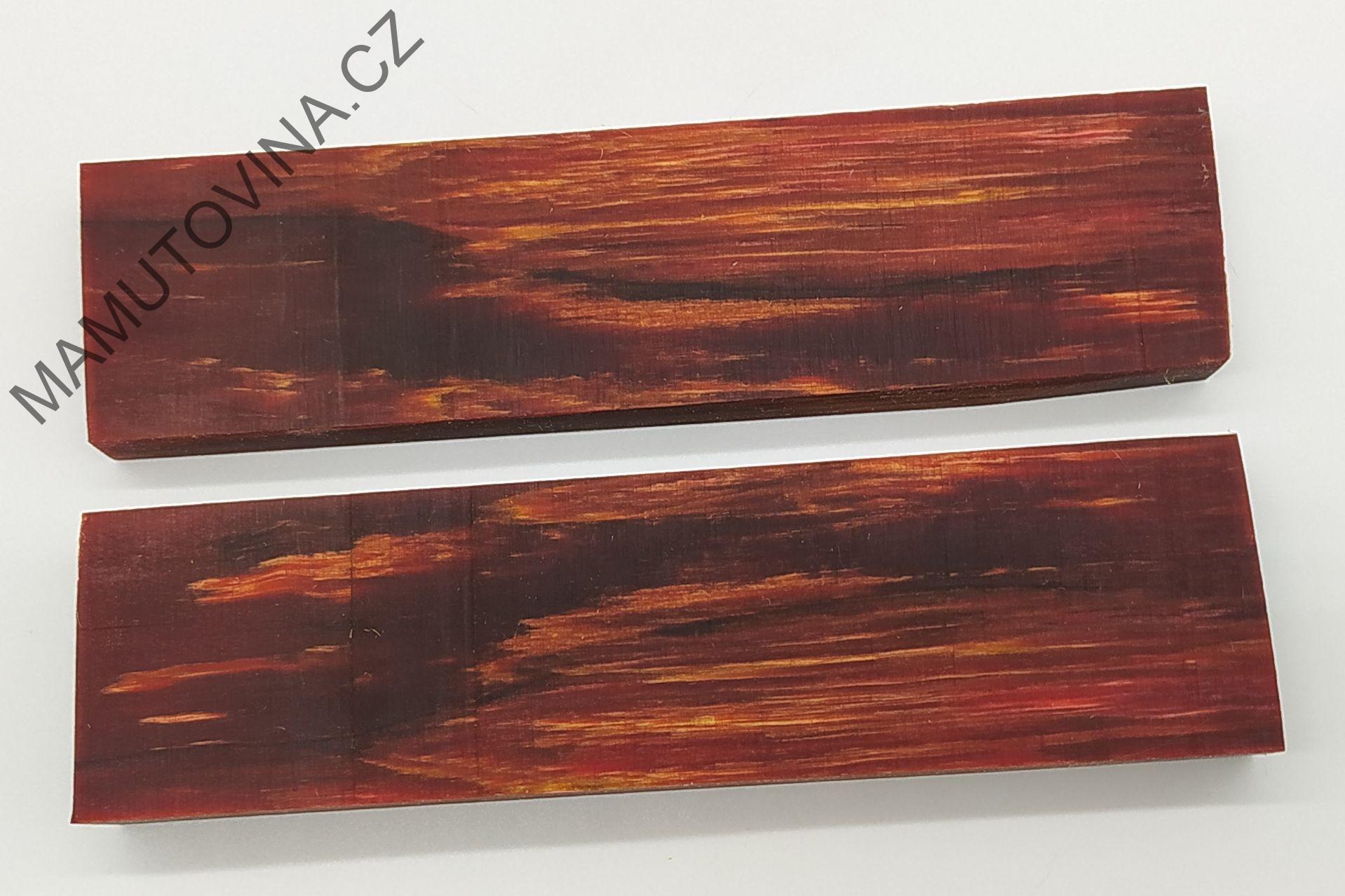Stabilizované dřevo -  třešeň  143 x 36 x 11 mm