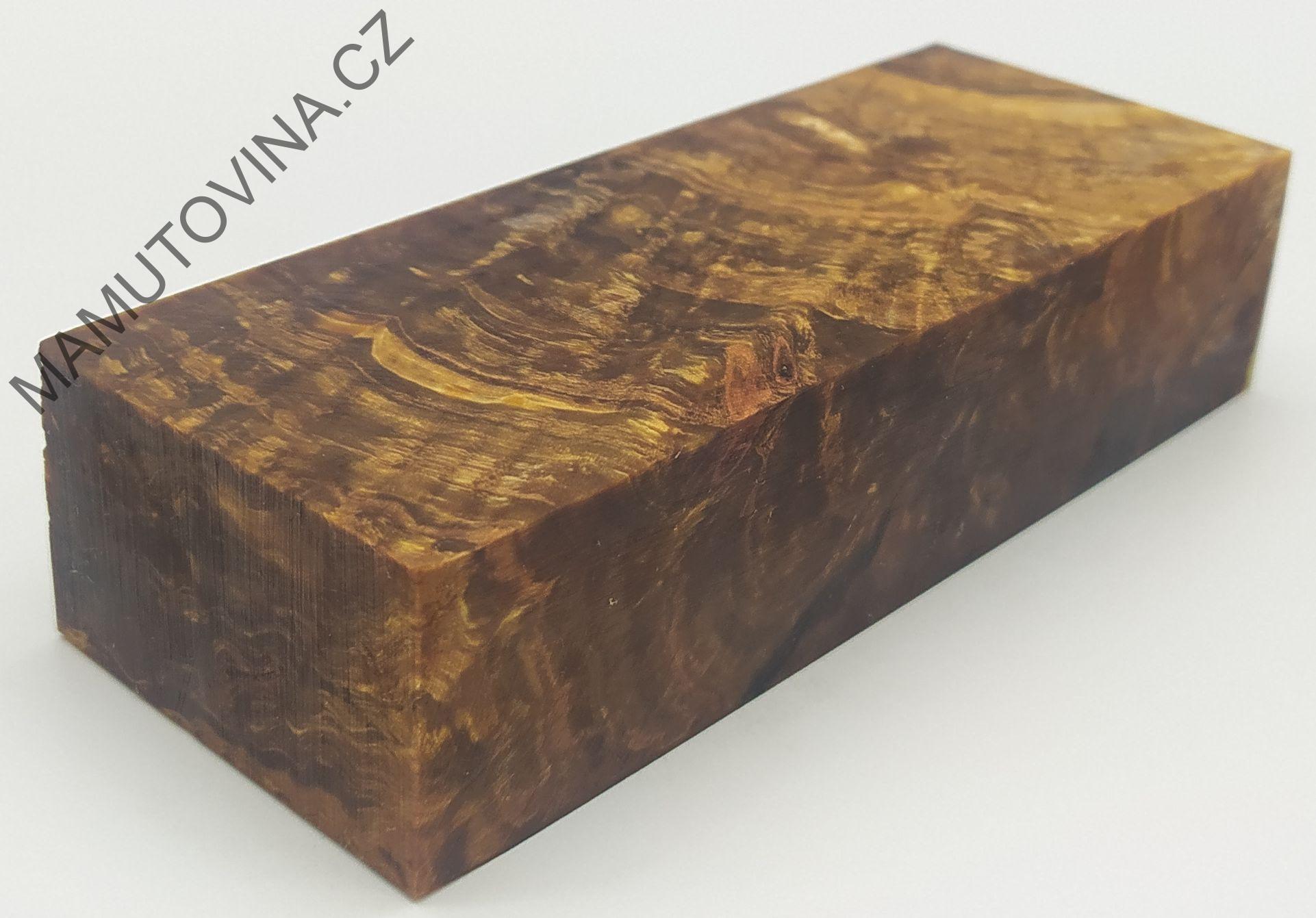 Stabilizované dřevo - 133 x 51 x 31 mm Javor
