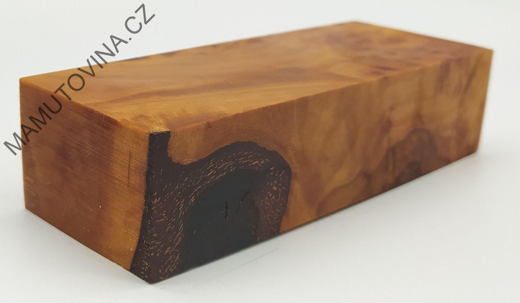 Stabilizované dřevo -  olše 126 x 47 x 30 mm