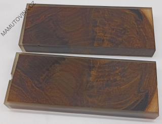 Stabilizované dřevo - ořech  129 x 46 x 13 mm Příložky