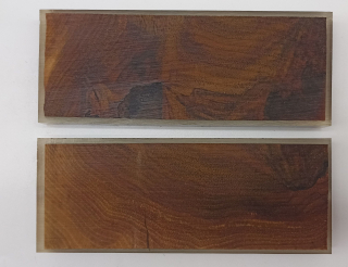Stabilizované dřevo - ořech  127 x 46 x 13 mm Příložky